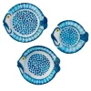 Set Of 3 Pampelonne Maculato Ceramic Plates