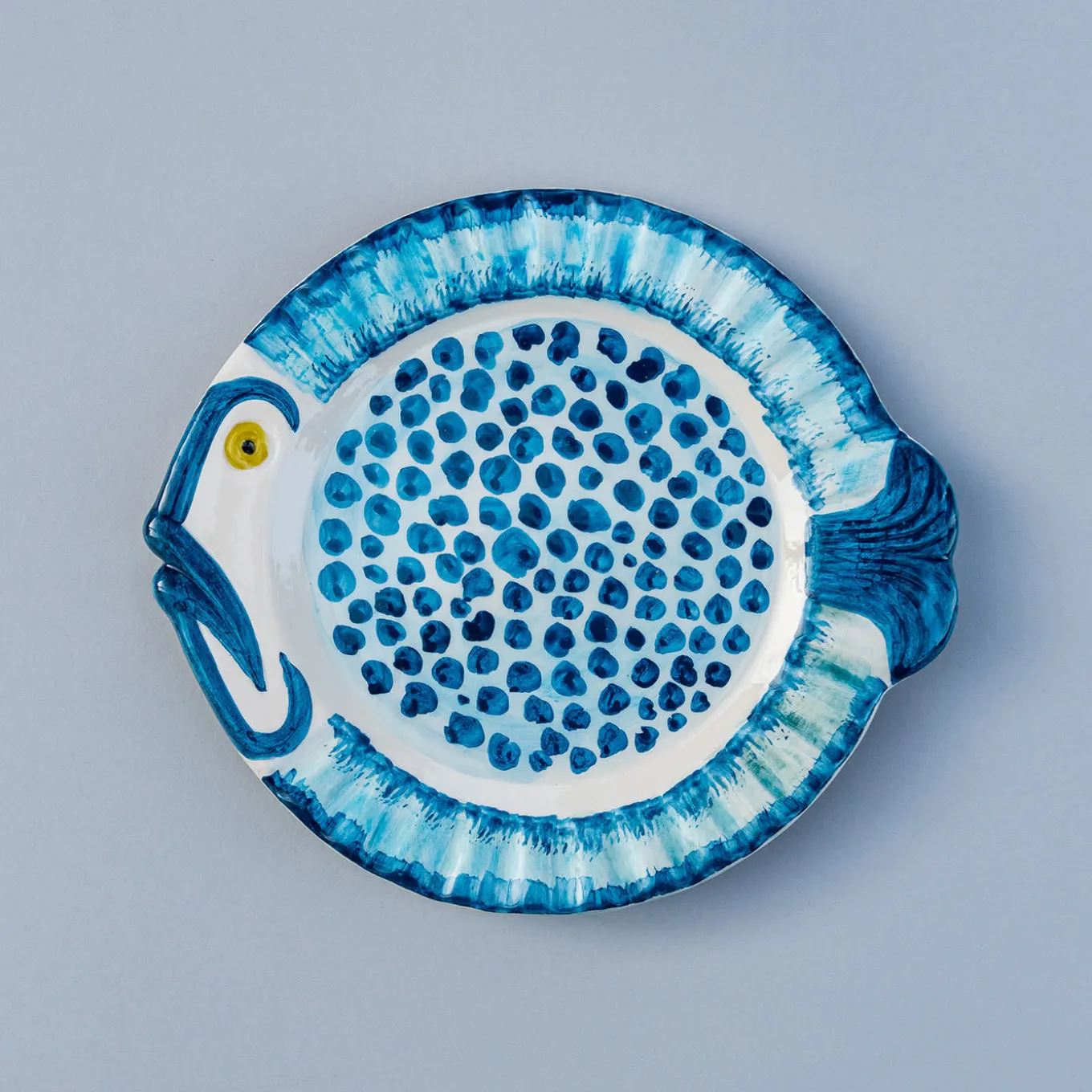 Set Of 3 Pampelonne Maculato Ceramic Plates