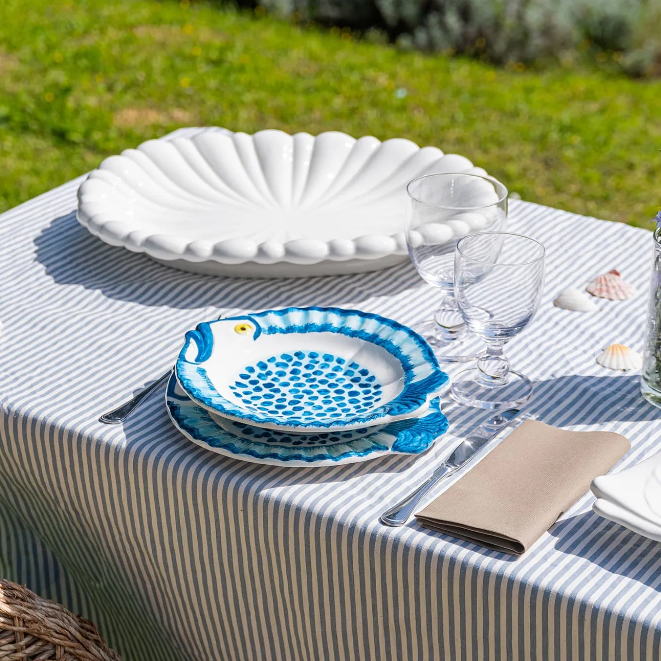 Set Of 2 Pampelonne Macultato Ceramic Soup Plates