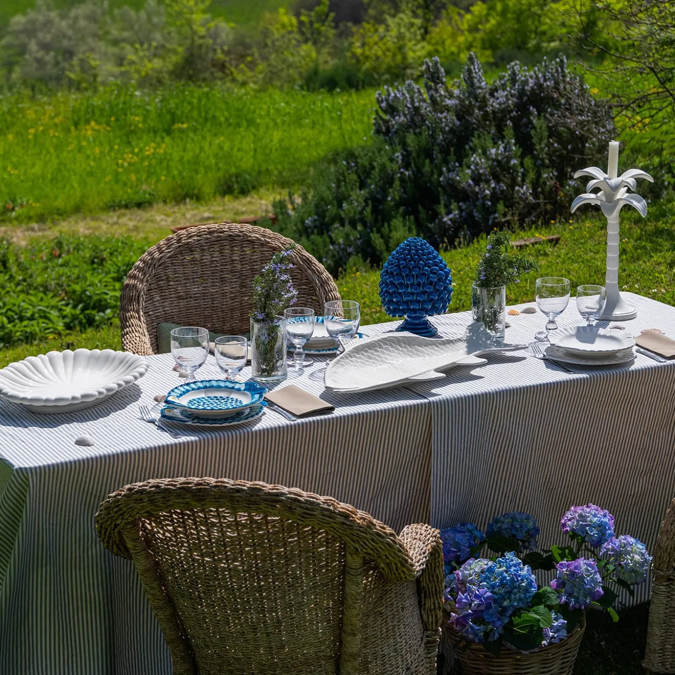 Set Of 2 Pampelonne Macultato Ceramic Soup Plates