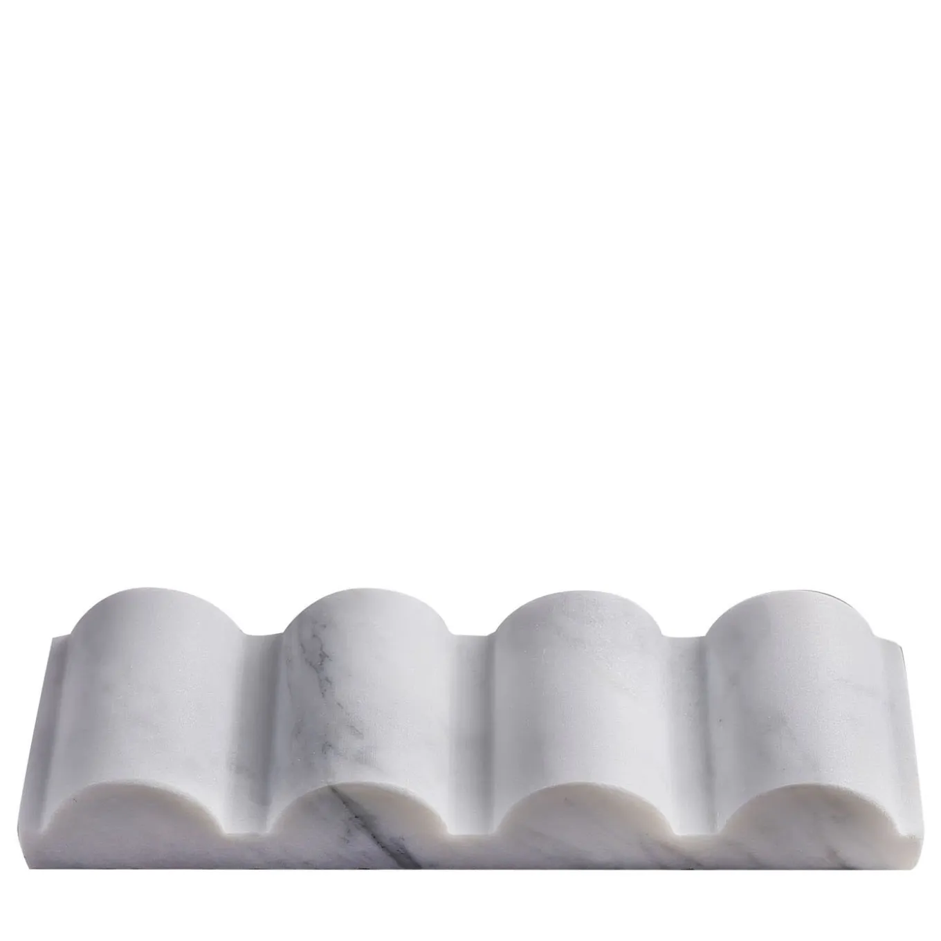 Set of 6 Parati White Carrara Marble Cutlery Rest