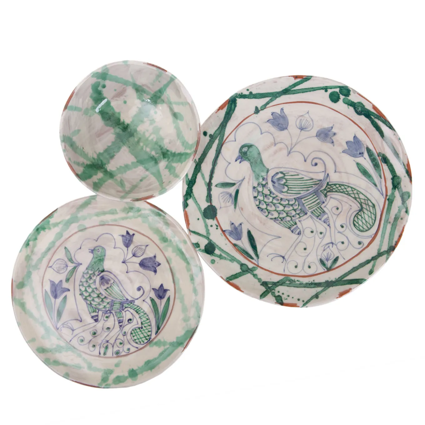 Set of 4 Pavone Ceramic Dessert Plates
