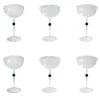 Set of 6 Pearl Green Cups