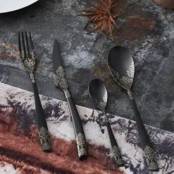Set of 30 pieces Devorè Matte Black Silverware