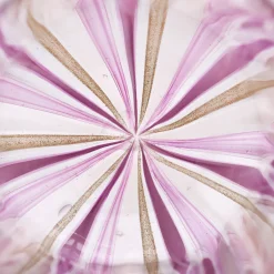 Set of 6 Pink & Gold Murano Glasses