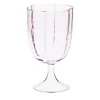 Set Of 4 Pink Petal Wine Glass