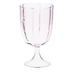 Set Of 4 Pink Petal Wine Glass