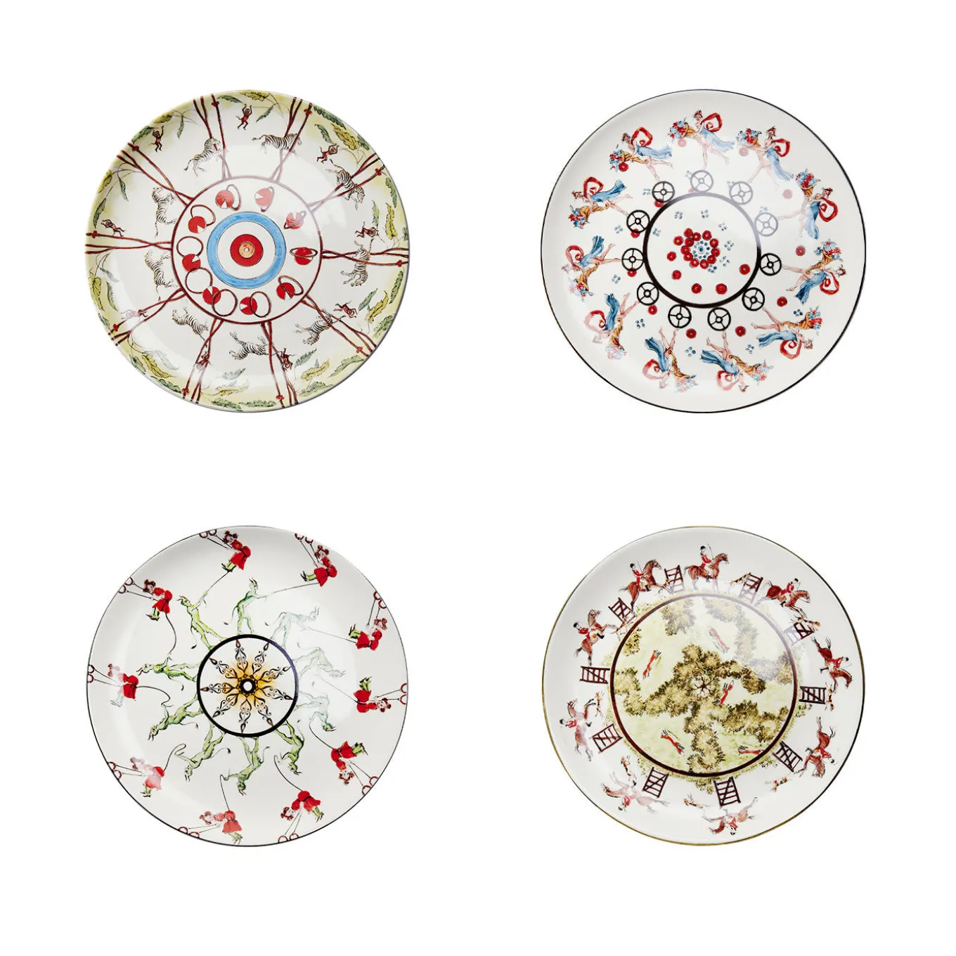 Set of 4 Play Plates dessert plates-Story #1