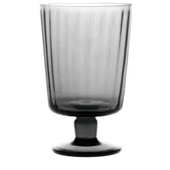 Set of 6 Plissè Piombo Stem Glasses