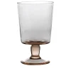 Set of 6 Plissé Rose Quartz Stem Glasses