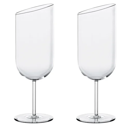 Set of 2 Pop Slant Cut Cocktail Glasses