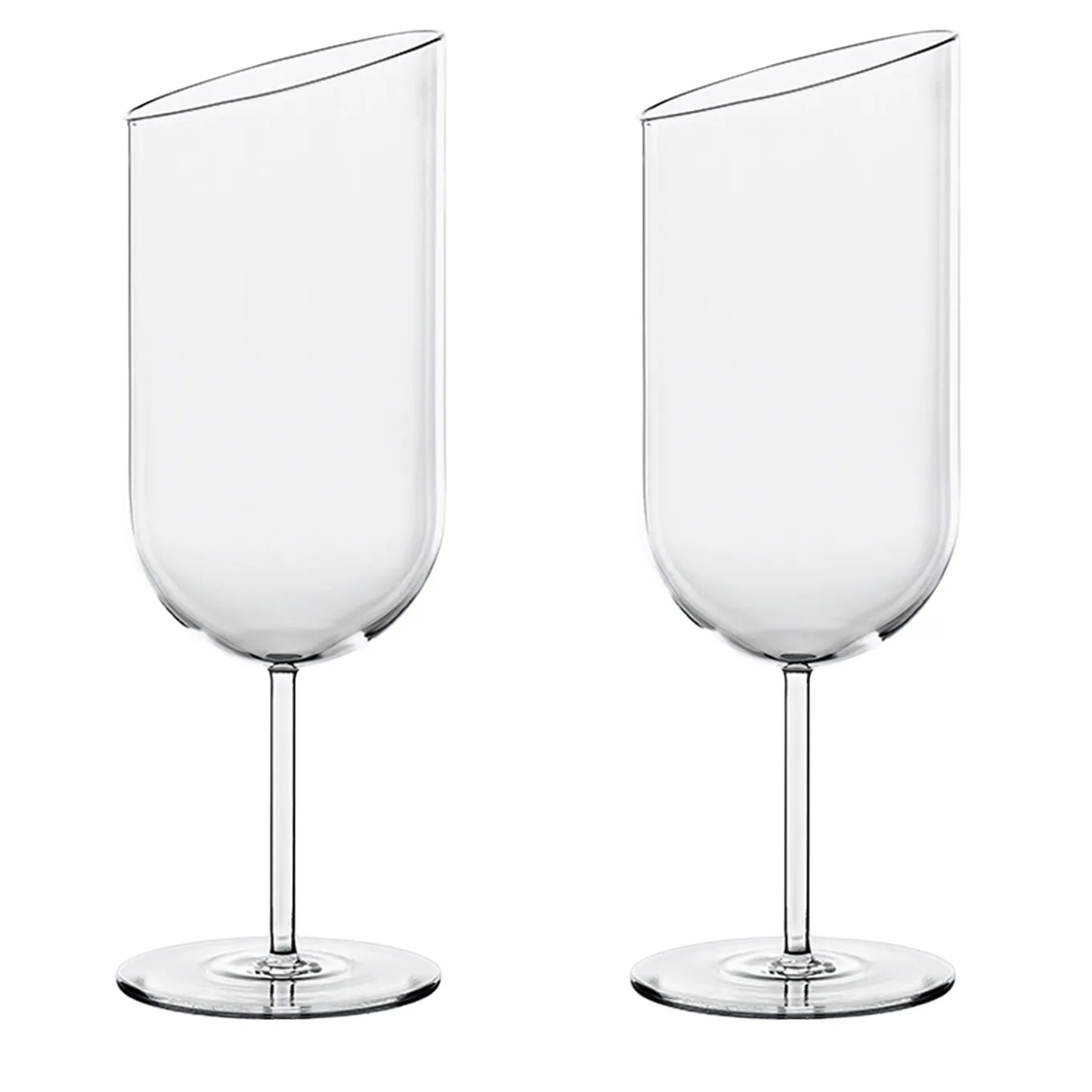 Set of 2 Pop Slant Cut Cocktail Glasses
