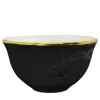 Set of 6 Preta Oro Black and Gold Bowls 14cm