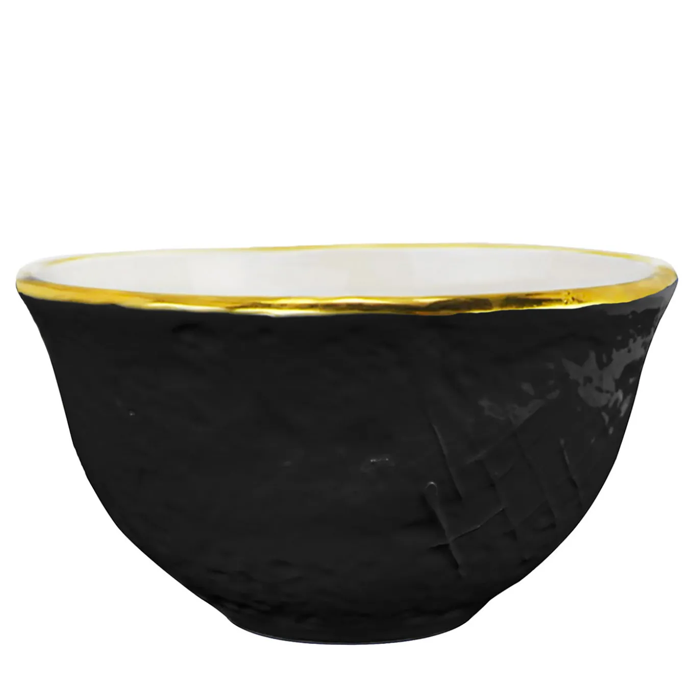 Set of 6 Preta Oro Black and Gold Bowls 14cm