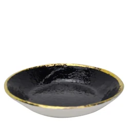 Set of 6 Preta Oro Black Gold Risotto Plates