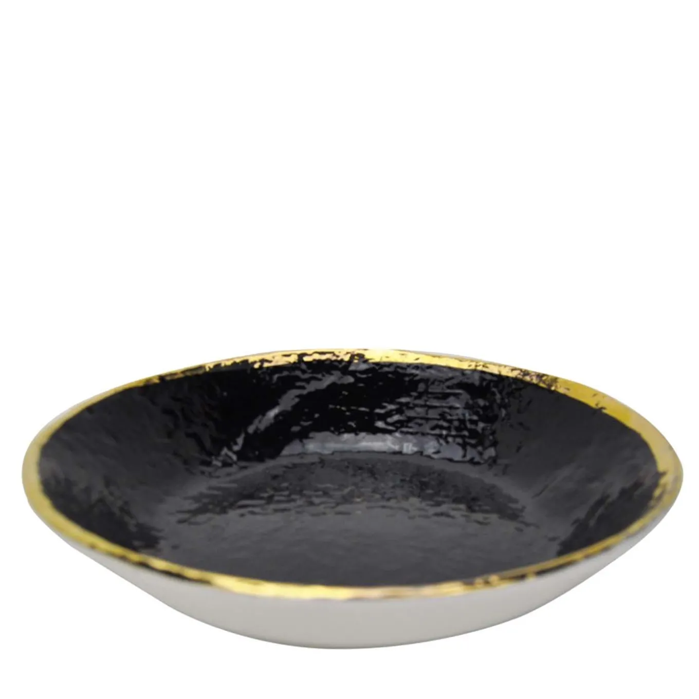 Set of 6 Preta Oro Black Gold Risotto Plates