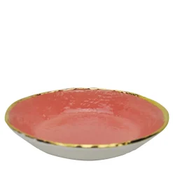 Set of 6 Preta Oro Dusty Pink Gold Risotto Plates 30cm