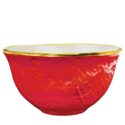 Set of 6 Preta Oro Red Bowls 14cm