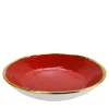 Set of 6 Preta Oro Red Gold Risotto Plates 30cm