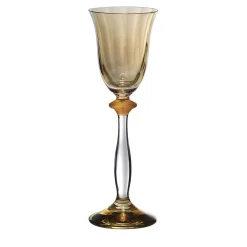 Set of 6 Primula Brown Shade Blown Glass Liquor Glasses