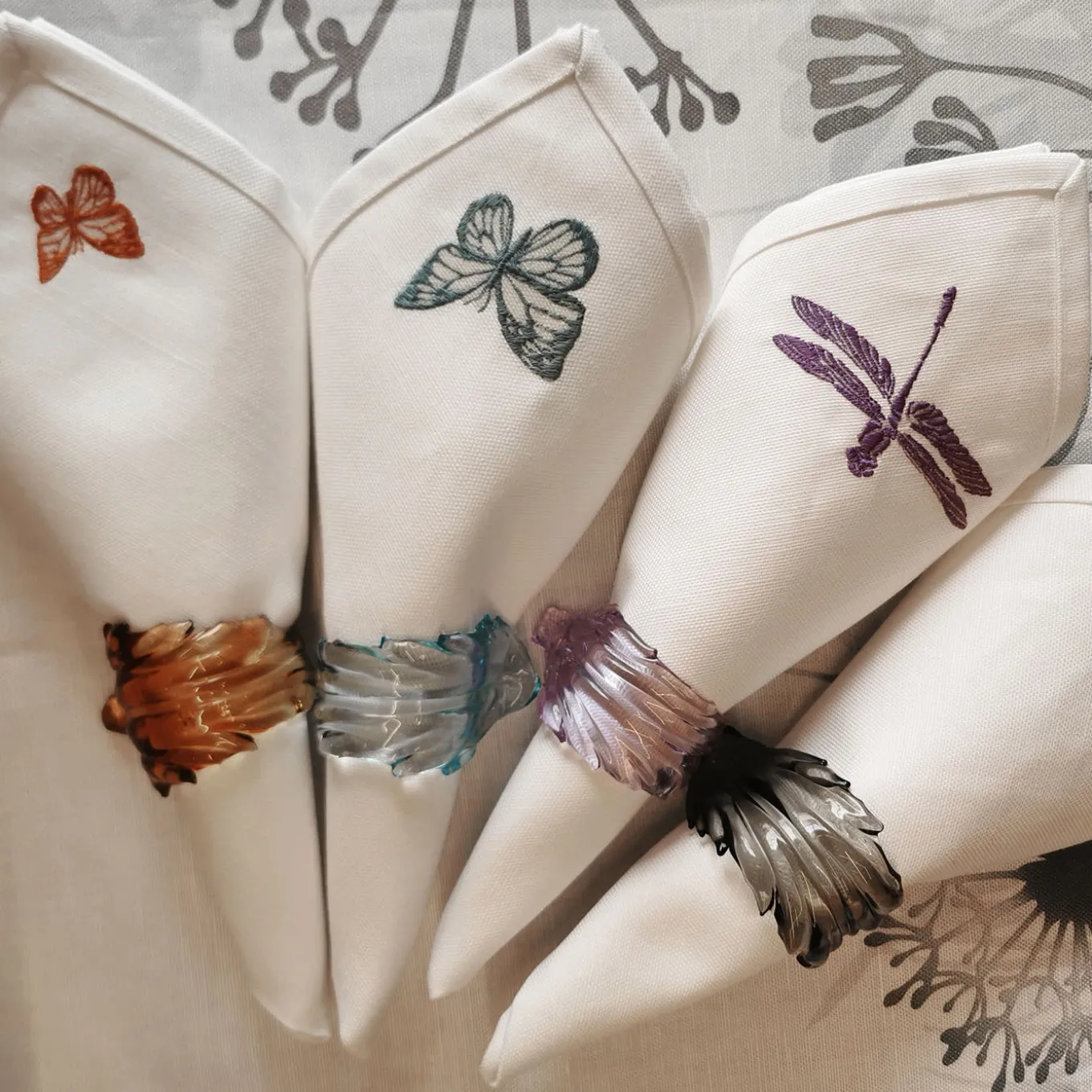 Set of 4 Promenade Botanica Napkins