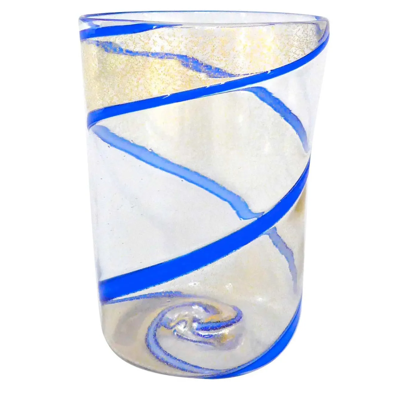 Set of 2 Pure Gold and Blue Vortex Glasses