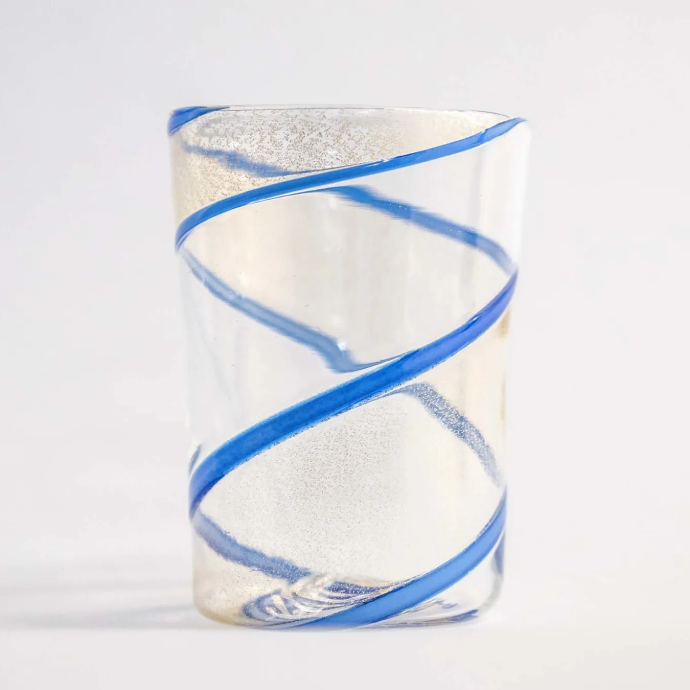 Set of 2 Pure Gold and Blue Vortex Glasses