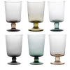 Set of 6 Puro Multicolor Stem Glasses