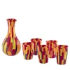 Set of 6 Redentore Glasses with Carafe by Angelo Ballarin