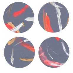 Set of 8 Roman Breeze Coasters in Blue