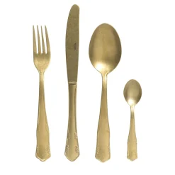 Set of 24 Romantica Gold Cutlery