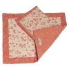 Set of 2 Rose and Coral Placemats With Napkins