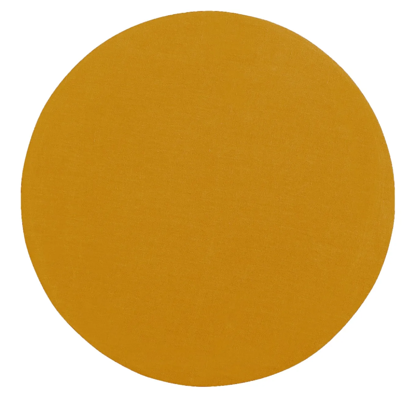 Set Of 4 Round Linen Placemat With Wooden Support