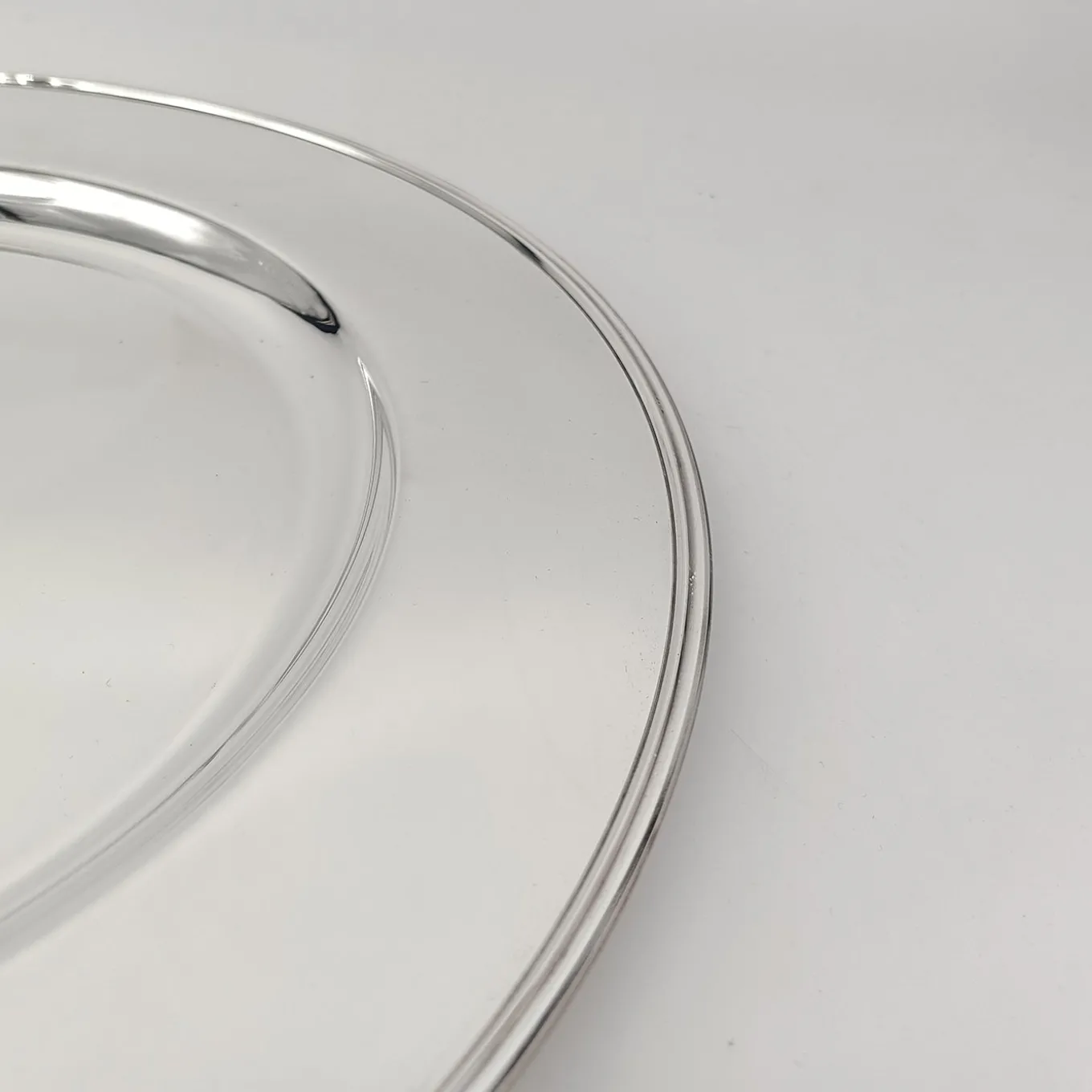 Set of 6 Silver Charger Plates