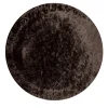 Set of 4 Small Brown Velvet Placemat Covers with Wooden Support