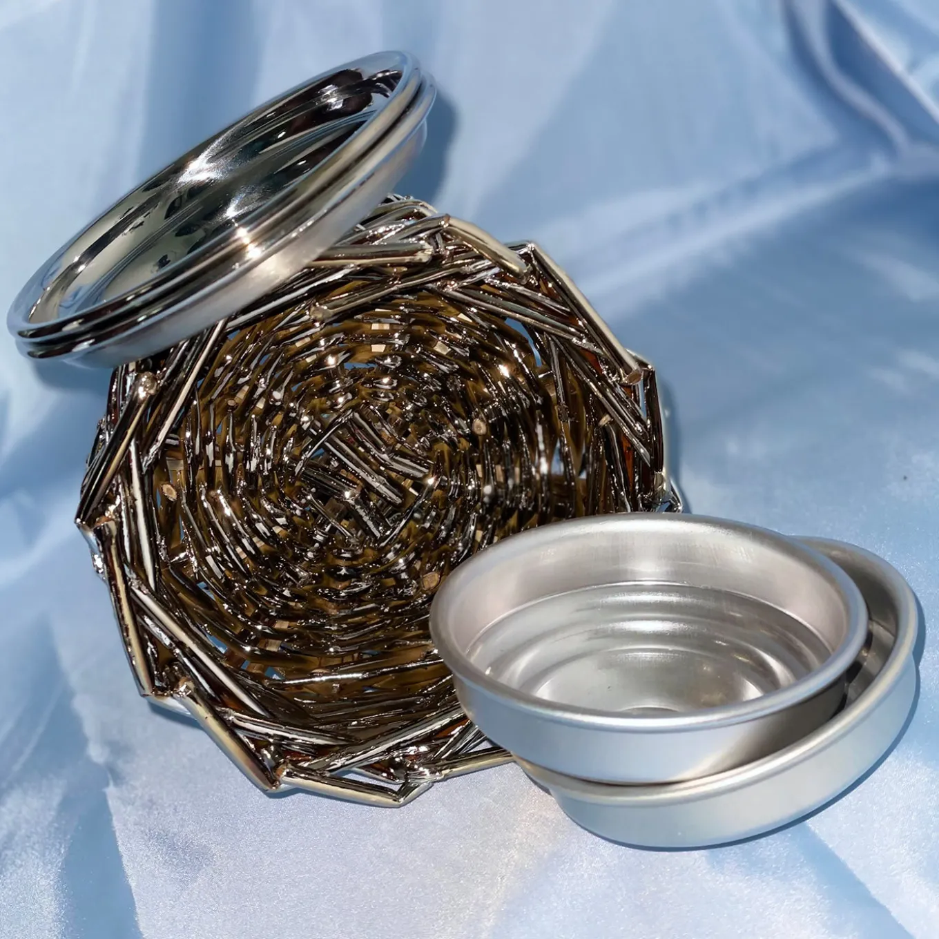 Set of 2 Stainless Steel Mirror Coasters