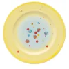 Set of 2 Summer Yellow Dinner Rim Plates