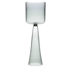 Set Of 4 Tall Grey Dolce Vita Wine Glasses