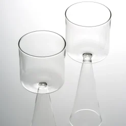 Set Of 4 Tall Transparent Dolce Vita Wine Glasses