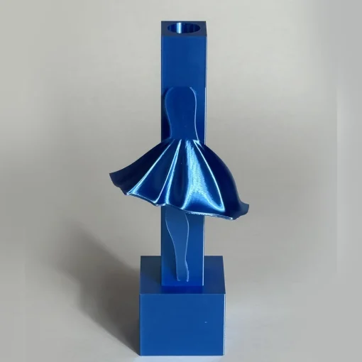 Set Of 2 Tin Soldiers Blue 3D Printed Candle Holders