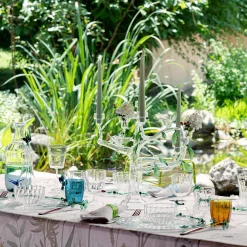 Set Of 4 Transparent Petal Wine Glasses