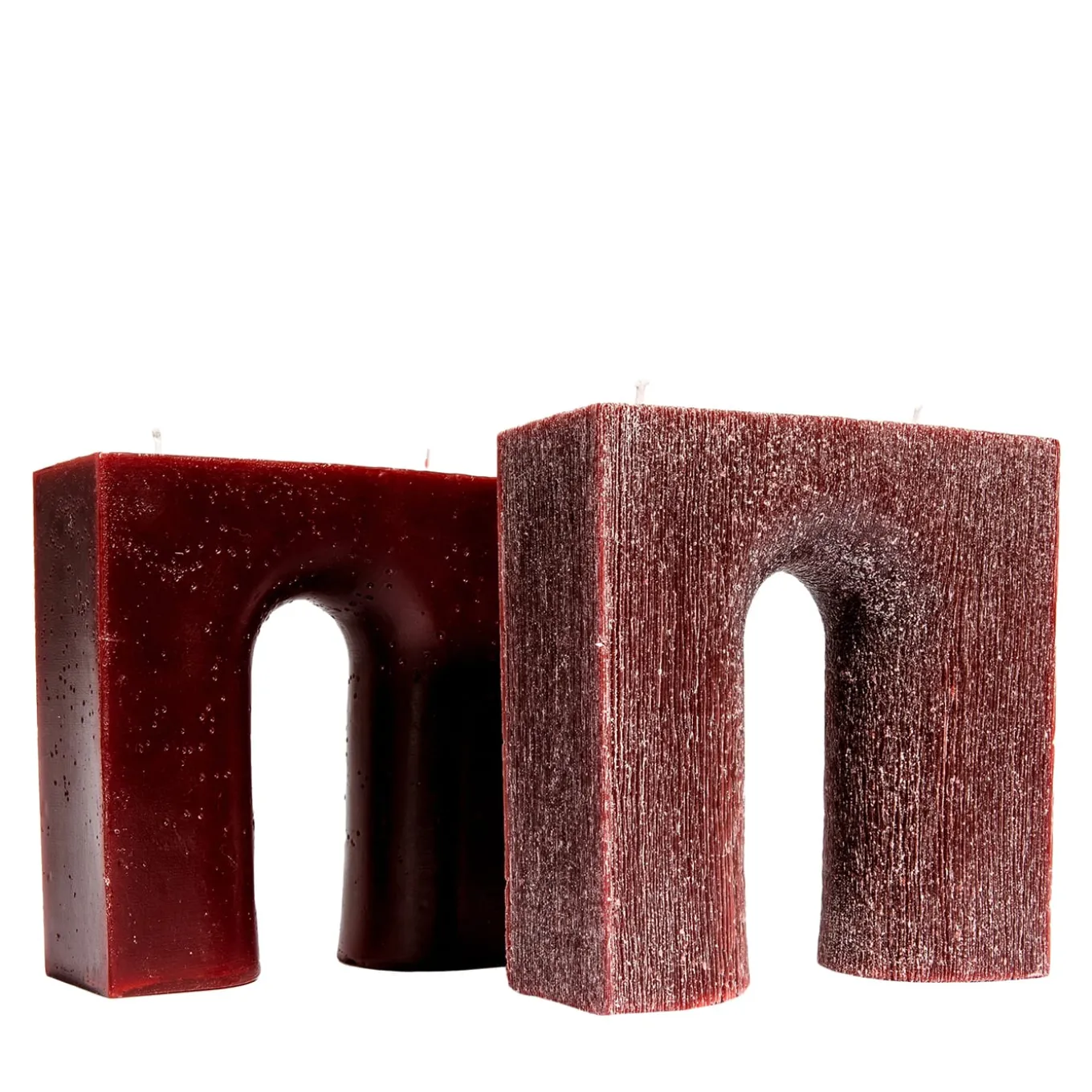 Set of 2 Trionfo Red Candles