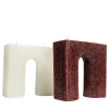 Set of 2 Trionfo white and red Candles