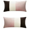 Set of 2 Triple Optical Pink Cushion