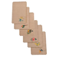 Set of 6 Tropical Raphia Effect Tissue Placemats