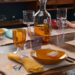 Set of 6 Tropical Raphia Effect Tissue Placemats