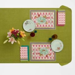 Set of 3 Veranda Celadon Dinner Plates