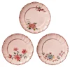 Set of 3 Veranda Pink Dinner Plates