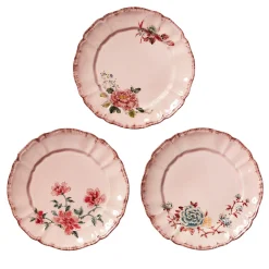 Set of 3 Veranda Pink Dinner Plates