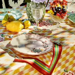 Set of 3 Veranda Pink Dinner Plates